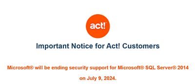 Important Notice for Act! Customers