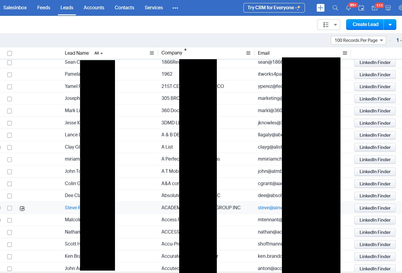 linked in zoho